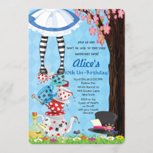 Invitaciones de Alice in Wonderland