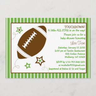Invitaciones de All Star Baby Shower del fútbol