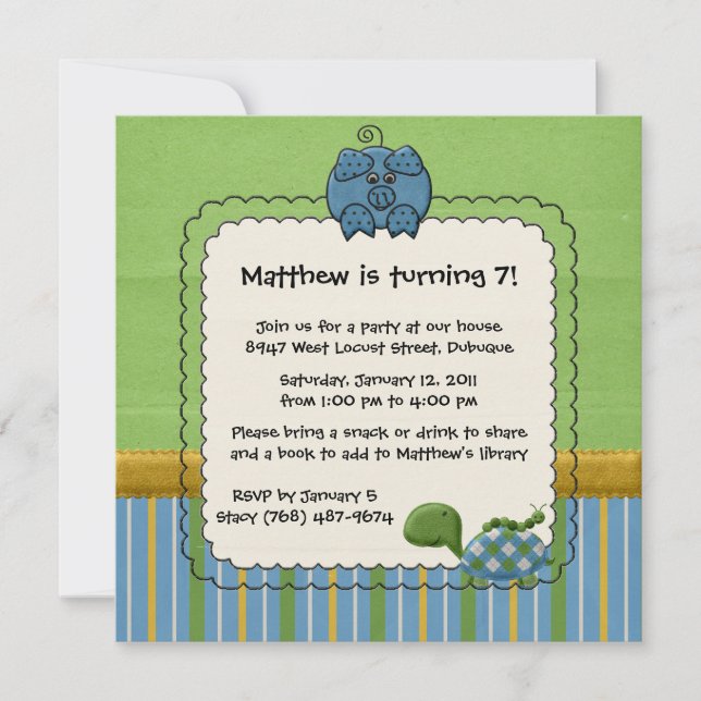 Invitaciones de amigos de patio trasero (Anverso)