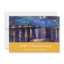 Invitaciones de aniversario de arte fino famosas.