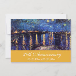 Invitaciones de aniversario de arte fino famosas.