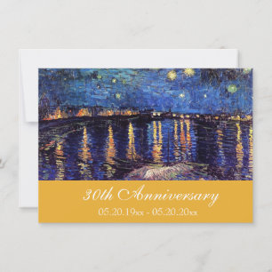 Invitaciones de aniversario de arte fino famoso.