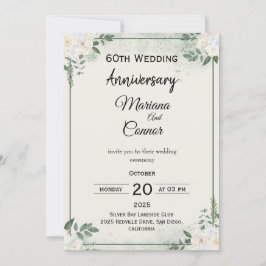 Invitaciones de aniversario de boda con clásica ve