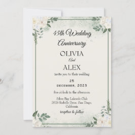Invitaciones de aniversario de boda de Verdor Atem