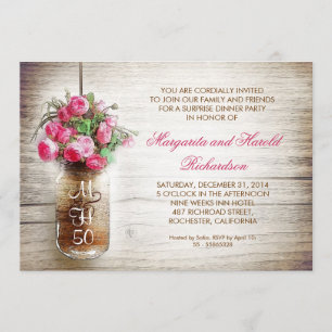 invitaciones de aniversario de boda en frasco de a
