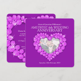invitaciones de aniversario de bodas con foto de a