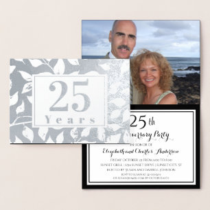 Invitaciones de aniversario de bodas de 25 años co