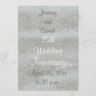 Invitaciones de aniversario de bodas de plata bril