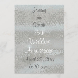 Invitaciones de aniversario de bodas de plata bril