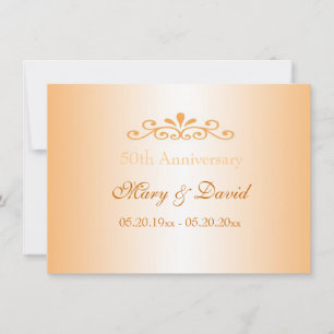 Invitaciones de aniversario de bodas doradas elega