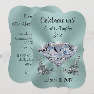 Invitaciones de Aniversario de Diamante, SUS COLOR