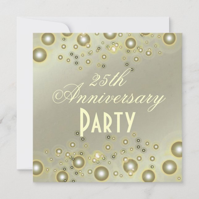 Invitaciones de aniversario de plata, 25º aniversa (Anverso)
