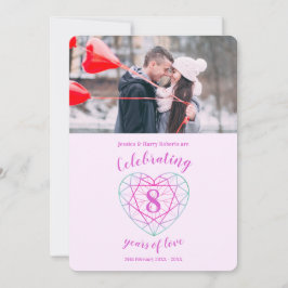 Invitaciones de aniversario de turmalina 8 años co