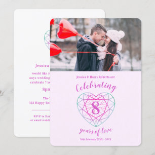 Invitaciones de aniversario de turmalina 8 años co