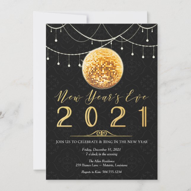 Invitaciones de Año Nuevo, Año Nuevo (Anverso)