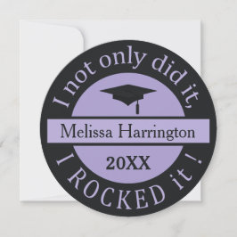 Invitaciones de año y nombre personalizado de grad