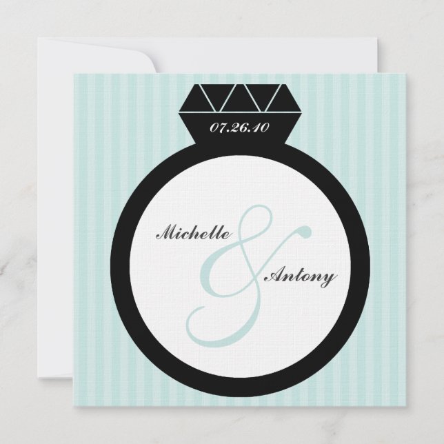 Invitaciones de Anuncio de Compromiso para Guardar (Anverso)