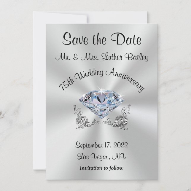 Invitaciones de Anuncio de Fecha para el 75º Anive (Anverso)