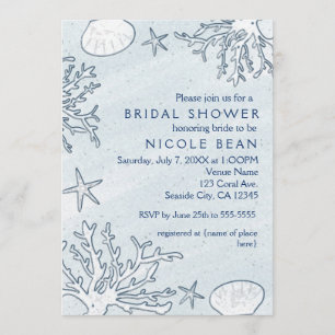 Invitaciones de Arrecife de Coral de Playa y Estre