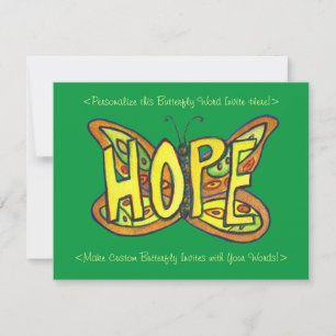 Invitaciones de arte de Personalizado de mariposa