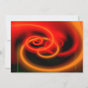 Invitaciones de arte de resumen rojo - Ondas abstr