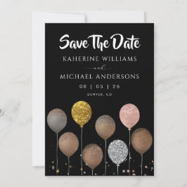 Invitaciones de Aviso de Fecha de Boda con Globo d