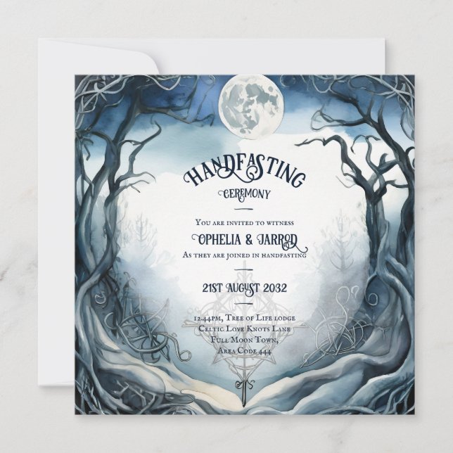 INVITACIONES DE AYUNTAMIENTO DRUIDOS CÉLTICO LUNA  (Anverso)