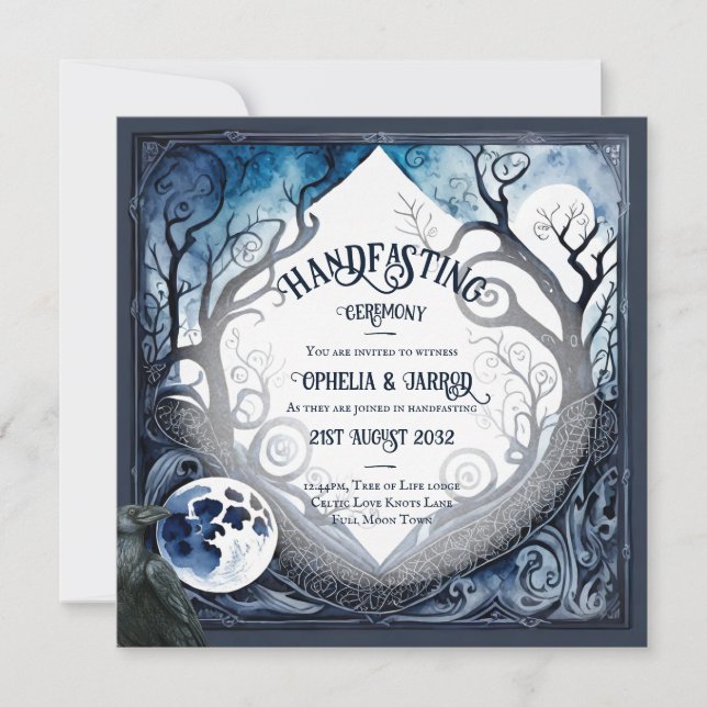 INVITACIONES DE AYUNTAMIENTO DRUIDOS CÉLTICO LUNA  (Anverso)