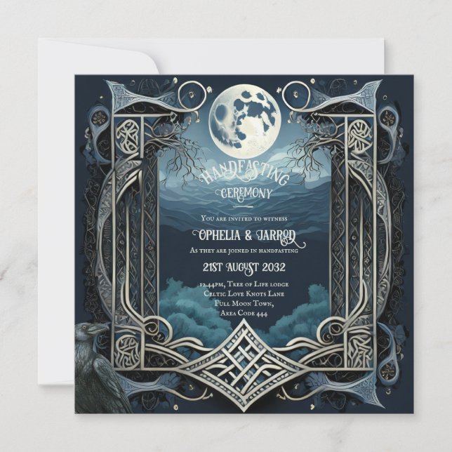 INVITACIONES DE AYUNTAMIENTO DRUIDOS CÉLTICO LUNA  (Anverso)
