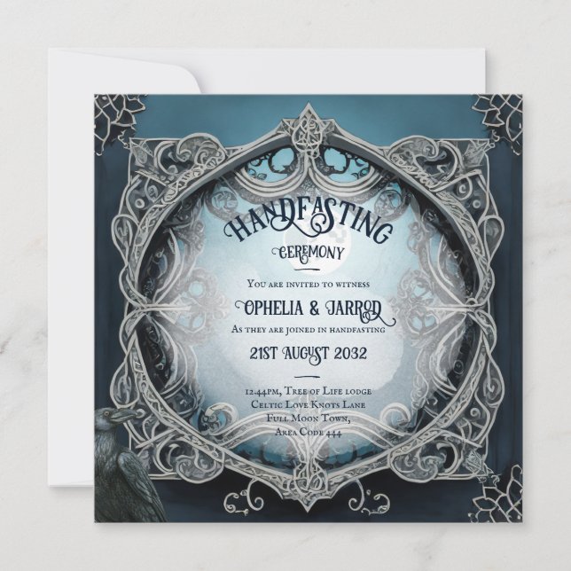 INVITACIONES DE AYUNTAMIENTO DRUIDOS CÉLTICO LUNA  (Anverso)
