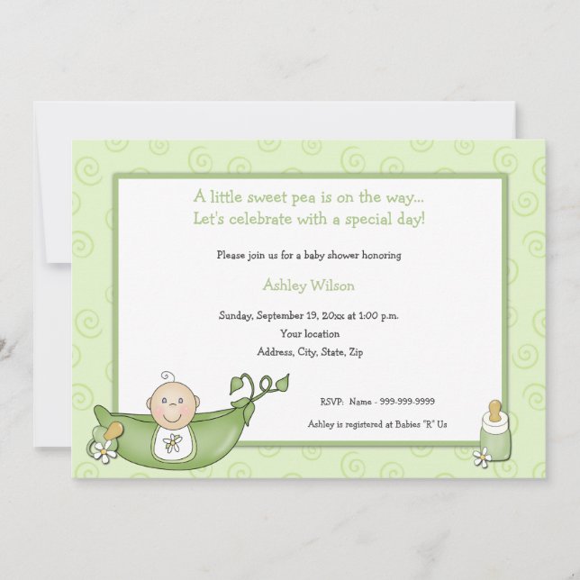 Invitaciones de Baby Shower (Anverso)