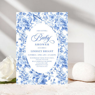 Invitaciones de Baby Shower Clásicas de Toile de J