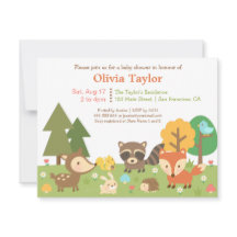 Invitaciones de Baby Shower con Tema de Animales d