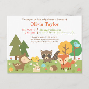 Invitaciones de Baby Shower con Tema de Animales d