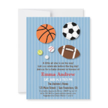 Invitaciones de Baby Shower con Tema de Deportes