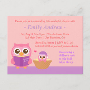 Invitaciones de Baby Shower con Tema de Libro para