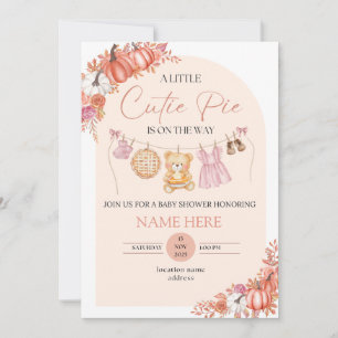 Invitaciones de Baby Shower de Cutie Pie