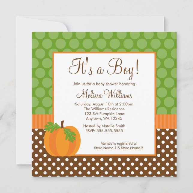 Invitaciones de Baby Shower de la caída del lunar (Anverso)