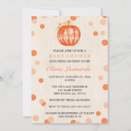 Invitaciones de Baby Shower de la calabaza de la