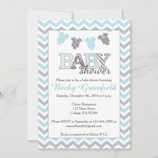Invitaciones de Baby Shower de la cuerda para (Anverso)
