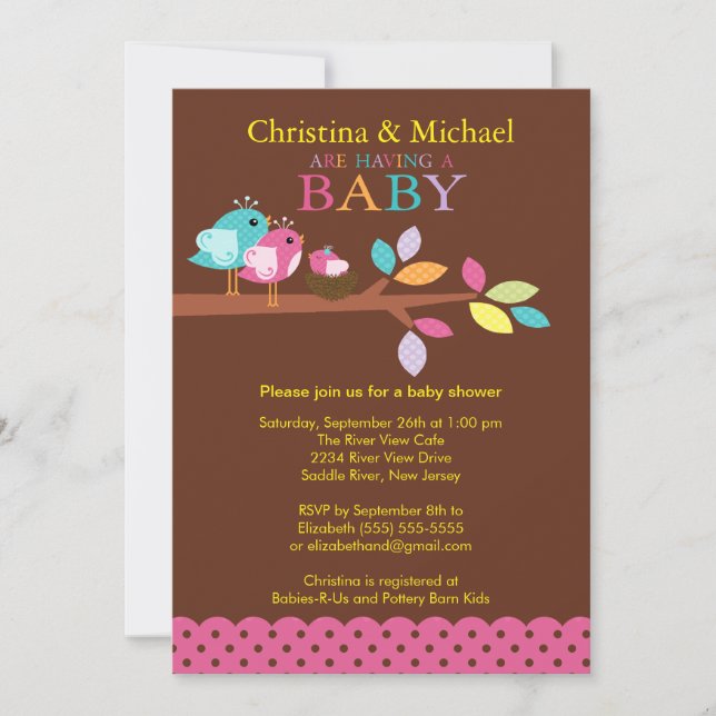 Invitaciones de Baby Shower de la jerarquía del (Anverso)