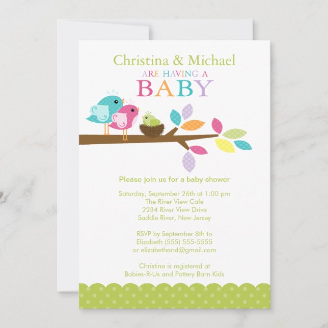 Invitaciones de Baby Shower de la jerarquía del (Anverso)