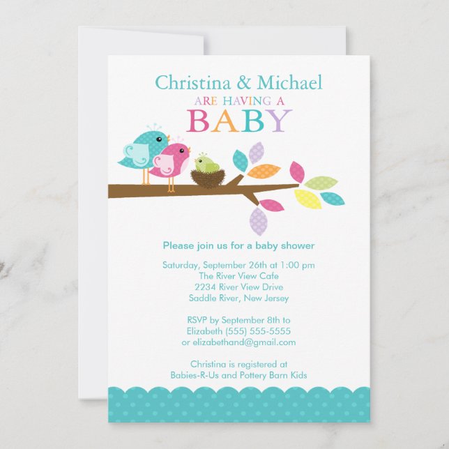 Invitaciones de Baby Shower de la jerarquía del (Anverso)