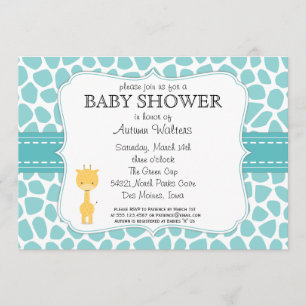 Invitaciones de Baby Shower de la jirafa