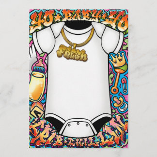 Invitaciones de Baby Shower de la pintada de Hip