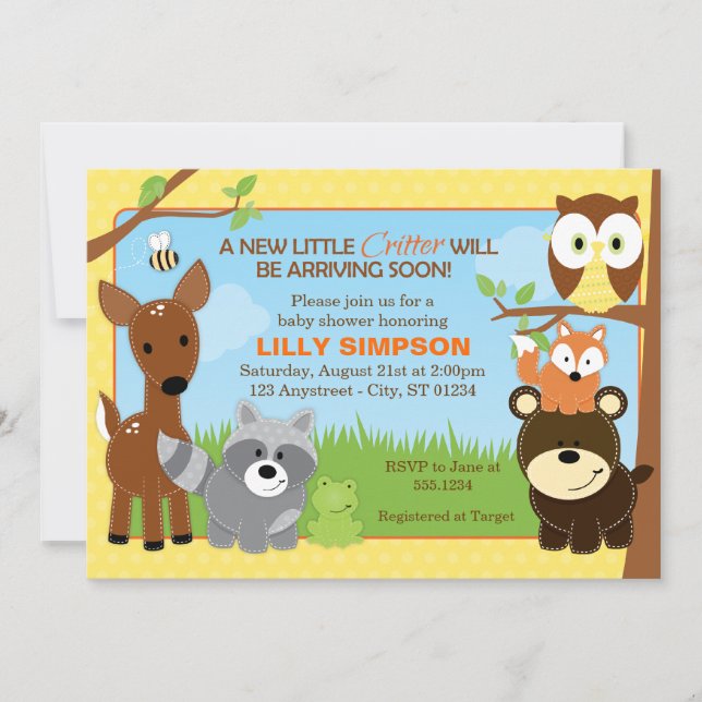 Invitaciones de Baby Shower de los amigos del (Anverso)