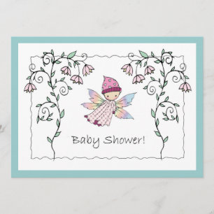 Invitaciones de baby shower de niña dulce hada