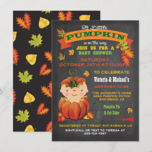 Invitaciones de Baby Shower de Otoño de Pequeña Ca