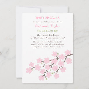 Invitaciones de Baby Shower de primavera con flor