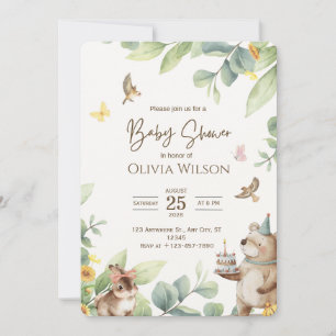 Invitaciones de baby shower de Winnie the Pooh en